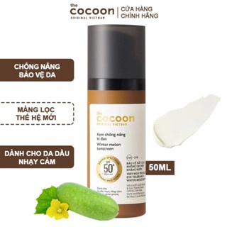 Kem chống nắng bí đao Cocoon quang phổ rộng SPF 50+ PA ++++ 50ml giúp bảo vệ da, giảm bóng nhờn