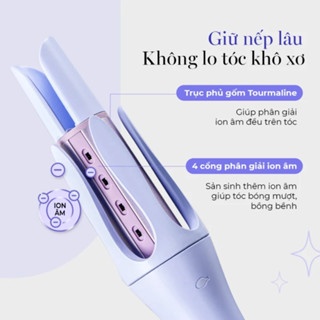 Máy uốn tóc làm xoăn tự động Halio InstaCurl Premium Automatic & làm xoăn tự xoay Halio Auto Rotating Hair Curler