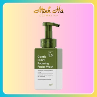 Sữa rửa mặt DrCeutics Gentle Olive Foaming Facial Wash 420g làm sạch dịu nhẹ