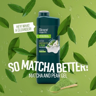 Sữa tắm Dicora Urban Fit Matcha Tea & Pear 400ml làm sạch và giúp da căng mịn