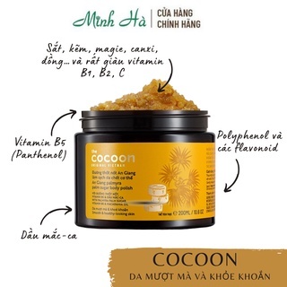 Tẩy tế bào chết Cocoon đường thốt nốt An Giang 200ml giúp làm sạch cơ thể mang lại làn da mịt màng và khỏe mạnh
