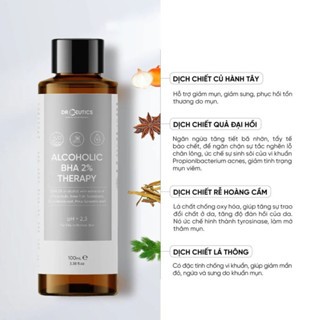 Toner Drceutics Alcoholic BHA 2% Therapy/Aqualic BHA 2% Herbal 100ml dưỡng ẩm, phục hồi giúp da mềm mịn