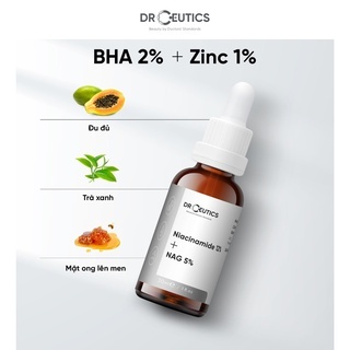 Serum Drceutics Niacinamide 12% + NAG 5% 30/100ml giúp sáng da, kiềm dầu hiệu quả
