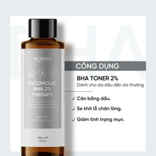 Toner Drceutics Alcoholic BHA 2% Therapy/Aqualic BHA 2% Herbal 100ml dưỡng ẩm, phục hồi giúp da mềm mịn