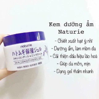 Kem dưỡng ẩm sáng da Naturie Skin Conditioning Gel 180g dưỡng ẩm, làm mềm mịn da