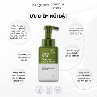 Sữa rửa mặt DrCeutics Gentle Olive Foaming Facial Wash 420g làm sạch dịu nhẹ