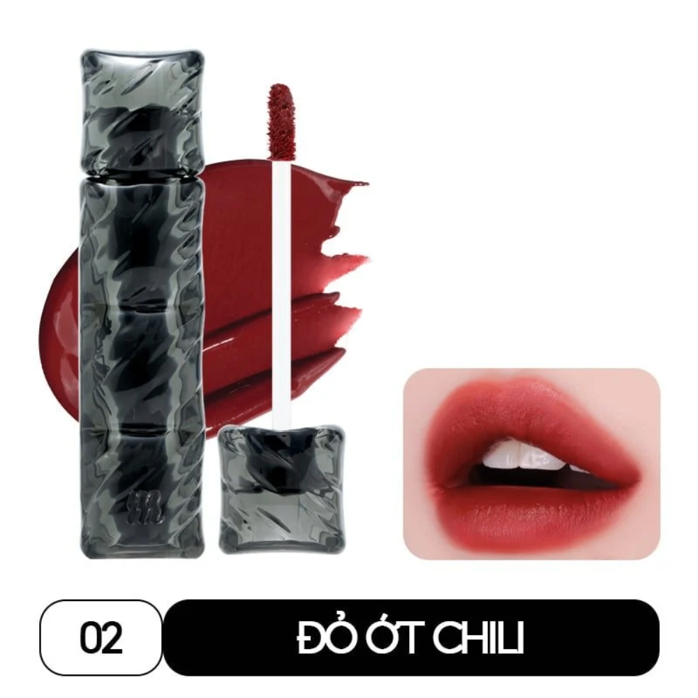 Son kem lì Merzy Puffer Velvet Tint 3.7g bền màu lâu trôi lên màu chuẩn