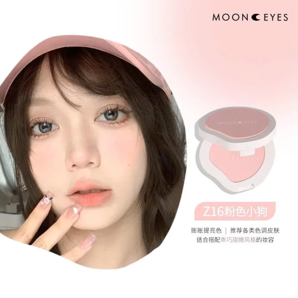 Phấn má hồng MOONEYES 6.5g trang điểm tự nhiên lâu trôi