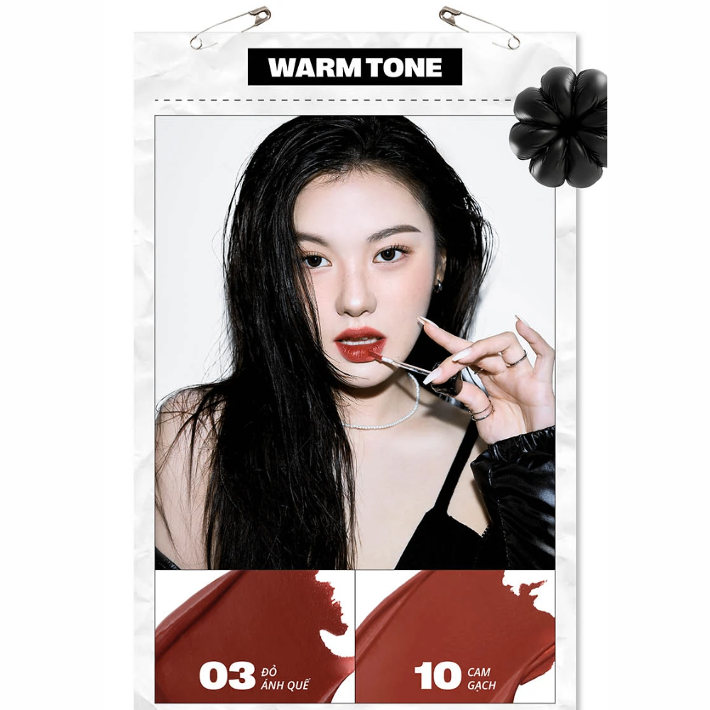 Son kem lì Merzy Puffer Velvet Tint 3.7g bền màu lâu trôi lên màu chuẩn