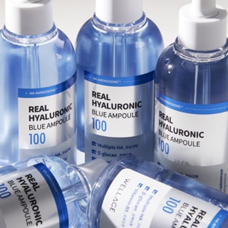 Tinh chất siêu cấp nước Wellage Real Hyaluronic Blue Ampoule 75ml giúp cấp ẩm, phục hồi da