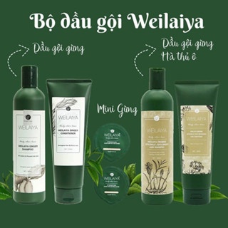 Bộ dầu gội và dầu xả WEILAIYA tem nâu và tem trắng 600ml làm sạch tóc và da đầu ngăn ngừa rụng tóc