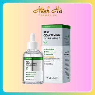 Tinh chất WELLAGE Real Ciaca Calming 95 Trouble Ampoule 50ml làm dịu làn da mụn, cấp ẩm chuyên sâu
