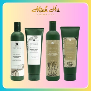 Bộ dầu gội và dầu xả WEILAIYA tem nâu và tem trắng 600ml làm sạch tóc và da đầu ngăn ngừa rụng tóc