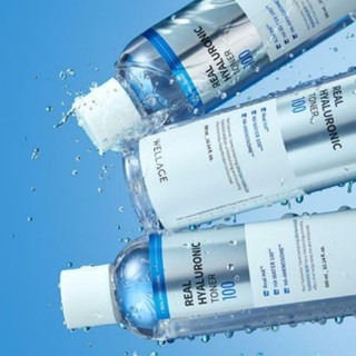 Nước hoa hồng Wellage Real Hyaluronic 200ml cấp ẩm làm dịu da thấm nhanh