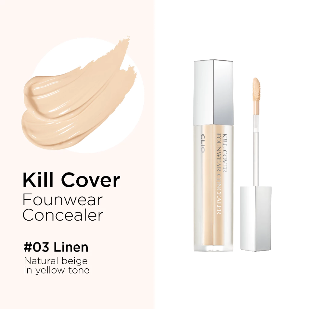 Che khuyết điểm Clio Kill Cover Founwear Concealer 6g mỏng nhẹ độ che phủ cao