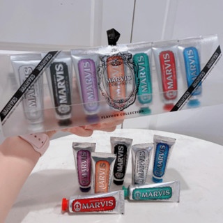 Set kem đánh răng Marvis 25ml loại bỏ mảng bám, sạch răng thơm miệng