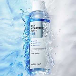 Nước hoa hồng Wellage Real Hyaluronic 200ml cấp ẩm làm dịu da thấm nhanh