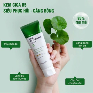 Kem dưỡng da WELLAGE Real Cica Calming 95 Cream 50/80ml làm dịu phục hồi da
