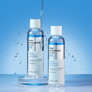Nước hoa hồng Wellage Real Hyaluronic 200ml cấp ẩm làm dịu da thấm nhanh