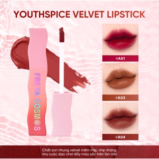 Son kem nhung Freya Cosmos YouthSpice Velvet Lipstick 1.5g chất son mịn mượt nhẹ môi lên màu chuẩn