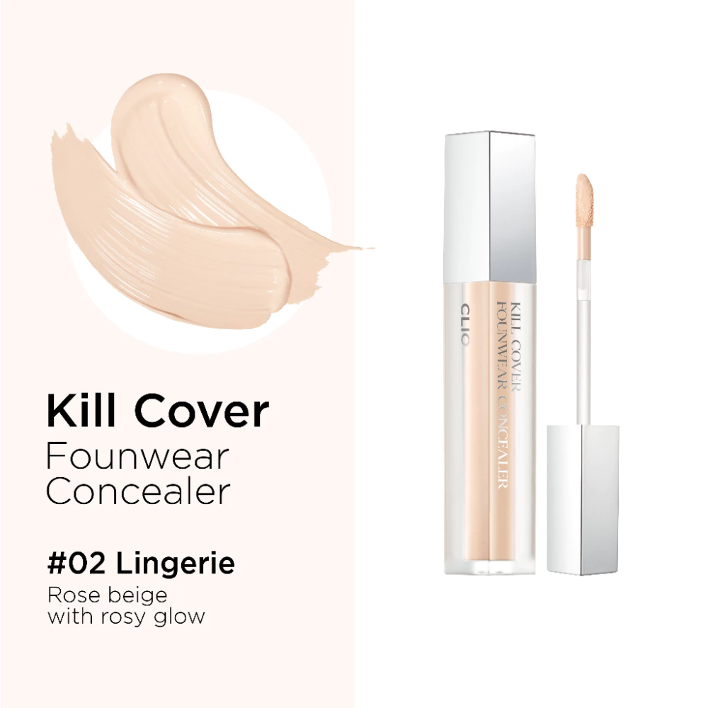 Che khuyết điểm Clio Kill Cover Founwear Concealer 6g mỏng nhẹ độ che phủ cao