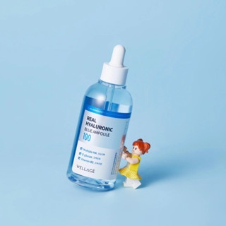 Tinh chất siêu cấp nước Wellage Real Hyaluronic Blue Ampoule 75ml giúp cấp ẩm, phục hồi da