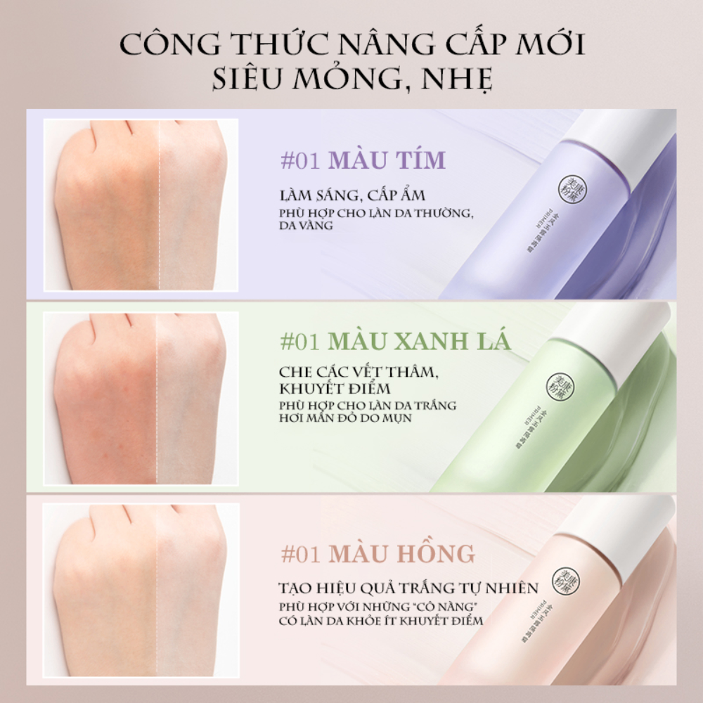 Kem lót Meiking dạng chai 30g kiềm dầu chống nước lâu trôi
