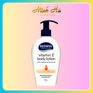 Kem dưỡng Vitamin E body lotion Redwin 400ml giúp cung cấp độ ẩm và nuôi dưỡng làn da mềm mại, mịn màng, tươi sáng