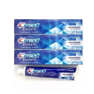 Kem đánh răng Crest 3D White Advanced Triple Whitening 158g trắng răng bảo vệ chống lại sâu răng
