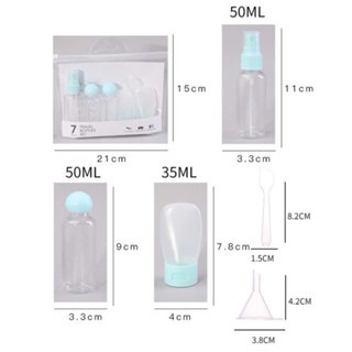 Bộ chiết mỹ phẩm Yighilian Travel Bottle 7 món tiện lợi có thể đem theo