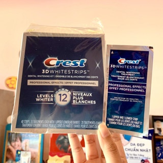 Tách lẻ 1 miếng dán Crest 3D Whitestrips Levels 12 làm trắng răng tiện lợi dễ sử dụng
