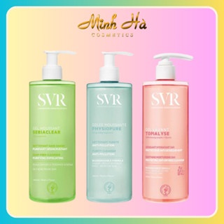 Gel rửa mặt SVR Sebiaclear + Physiopure Gelee + Topialyse Lavant 400ml giúp làm sạch sâu, kiểm soát dầu và ngăn mụn
