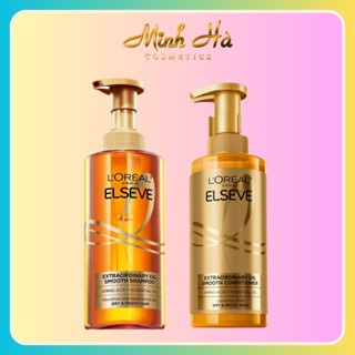 Dầu gội xả cao cấp Loreal Paris Elseve Extraordinary 440ml dưỡng tóc suôn mượt ngăn ngừa xơ rối