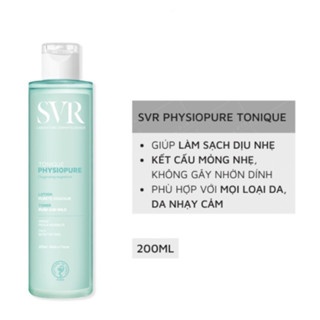 Nước hoa hồng SVR Physiopure Tonique dành cho da nhạy cảm (xanh dương) 200ml cấp ẩm làm dịu da