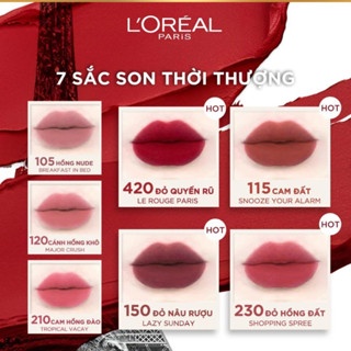 Son kem lì Loreal Infallible Matte Resistance 5g lên màu chuẩn lâu trôi