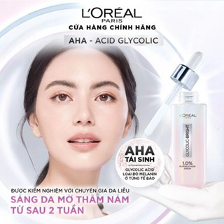 Tinh chất sáng da Loreal Paris Glycolic-bright Glycolic Acid Serum 30ml giảm thâm nám làm đều màu da
