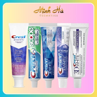 Kem đánh răng Crest 3D White Advanced Triple Whitening 158g trắng răng bảo vệ chống lại sâu răng