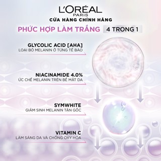 Kem dưỡng Loreal Paris Glycolic-Bright Glowing Cream 50ml sáng mịn mờ thâm nám ngày và đêm