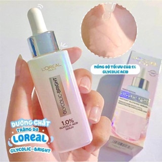 Tinh chất sáng da Loreal Paris Glycolic-bright Glycolic Acid Serum 30ml giảm thâm nám làm đều màu da