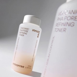 Nước hoa hồng Innisfree Volcanic PHA Pore Refining Toner 170ml làm sạch kiểm soát bã nhờn