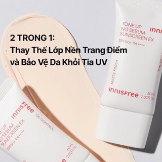 Kem chống nắng Innisfree Tone Up No Sebum Sunscreen SPF35/ PA+++ 50ml nâng tông kiềm dầu