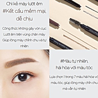 Chì kẻ mày 2 đầu Innisfree Auto Eyebrow Pencil 2g tạo chân mày tự nhiên sắc nét