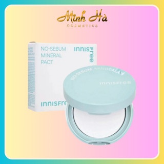 Phấn phủ Innisfree No Sebum Mineral Pact dạng nén 8.5g giúp kiềm dầu giữ lớp nền lâu trôi