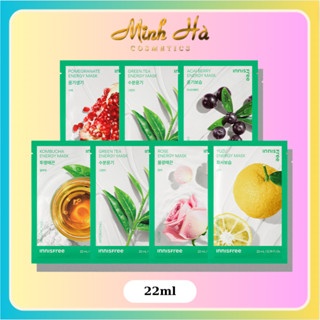 Mặt nạ giấy Innisfree Squeeze Energy Mask mẫu mới 22ml dưỡng ẩm làm dịu phục hồi da