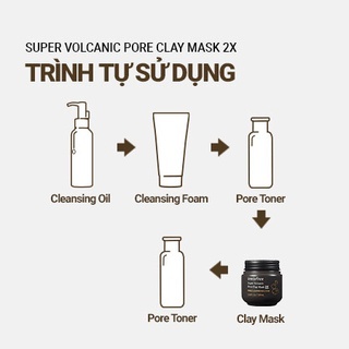 Mặt nạ đất sét Innisfree Super Volcanic Pore Clay Mask 2X 100ml giúp loại bỏ bã nhờn cho da sáng mịn