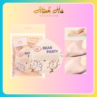 Mút trang điểm Xixi hình giọt nước Gấu Bear GJ69 10g bông phấn mịn dễ làm sạch
