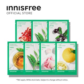 Mặt nạ giấy Innisfree Squeeze Energy Mask mẫu mới 22ml dưỡng ẩm làm dịu phục hồi da