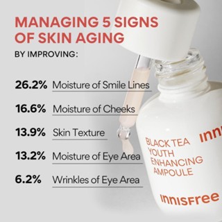 Tinh chất Innisfree Black Tea Youth Enhancing Ampoule 30ml ngăn ngừa lão hóa làm dịu da