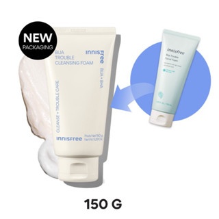 Sữa rửa mặt Innisfree Bija Trouble Cleansing Foam 150g kiểm soát dầu thừa hỗ trợ giảm mụn
