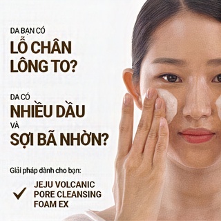 Sữa rửa mặt Innisfree Jeju Volcanic Pore Cleansing Foam EX 150ml sạch da kiềm dầu